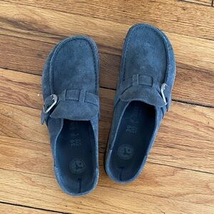 Birkenstock Women’s Suede Slip-On Loafers in Blue / Slate